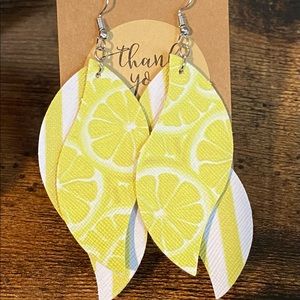 Faux leather earrings